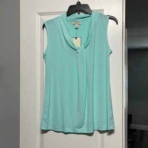 Dana Buchman knotted v neck top size medium